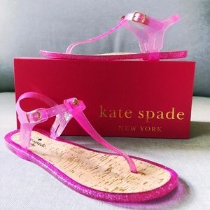 Kate spade pink thong shoes